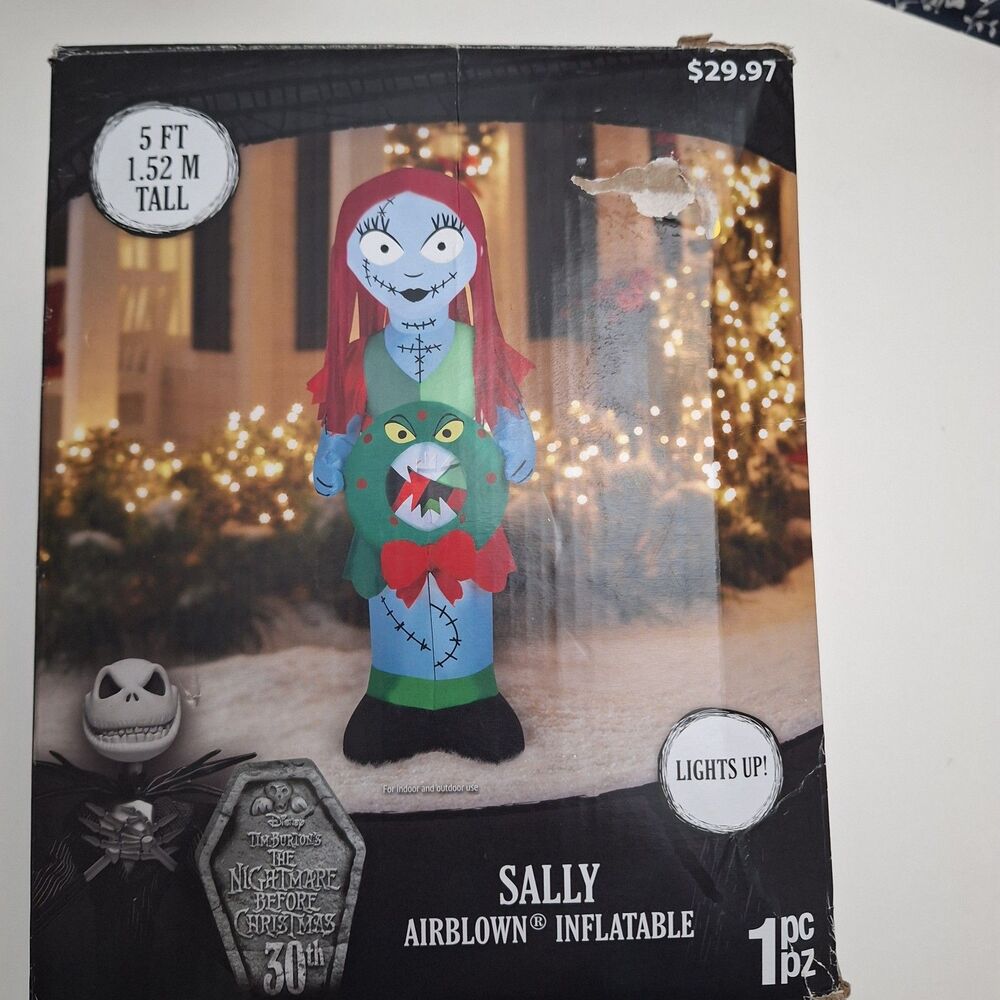 Disney Nightmare Before Christmas Sally Airblown Inflatable 5ft Tall Gemmy